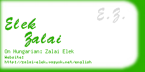 elek zalai business card